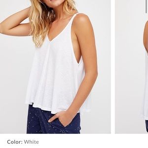 Free People Dani Tank in white